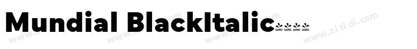 Mundial BlackItalic字体转换